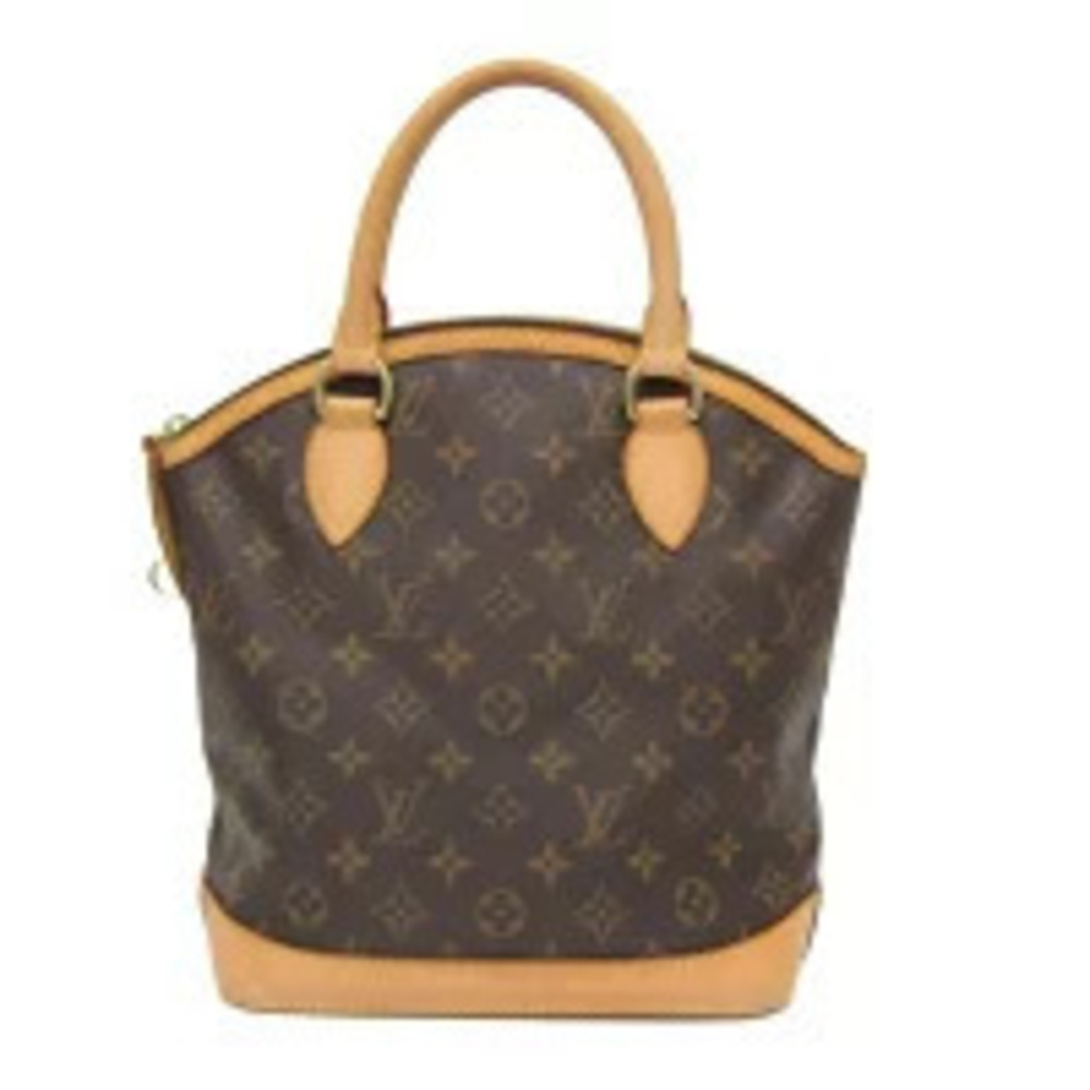 Louis Vuitton Monogram Lockit Top Handle Bag Canvas Leather Brown